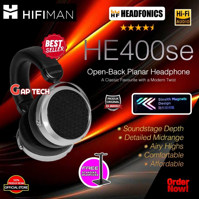 Phone Hifiman He400Se / He400 Se / He 400 Se Open-Back Planar Headphone