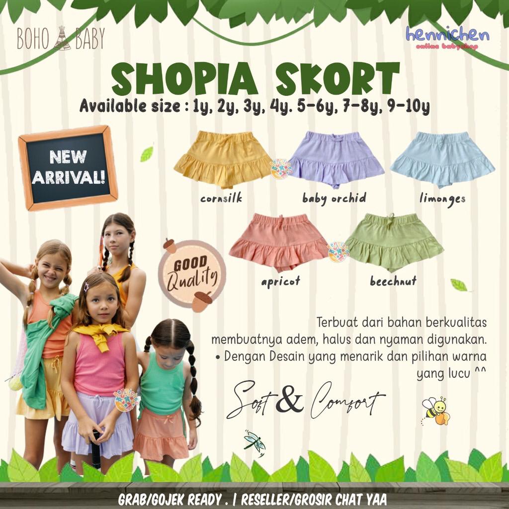 BOHOPANNA SHOPIA SKORT ROK PENDEK ANAK BOHO BABY ROK FASHION ANAK PEREMPUAN 1 - 10 TAHUN