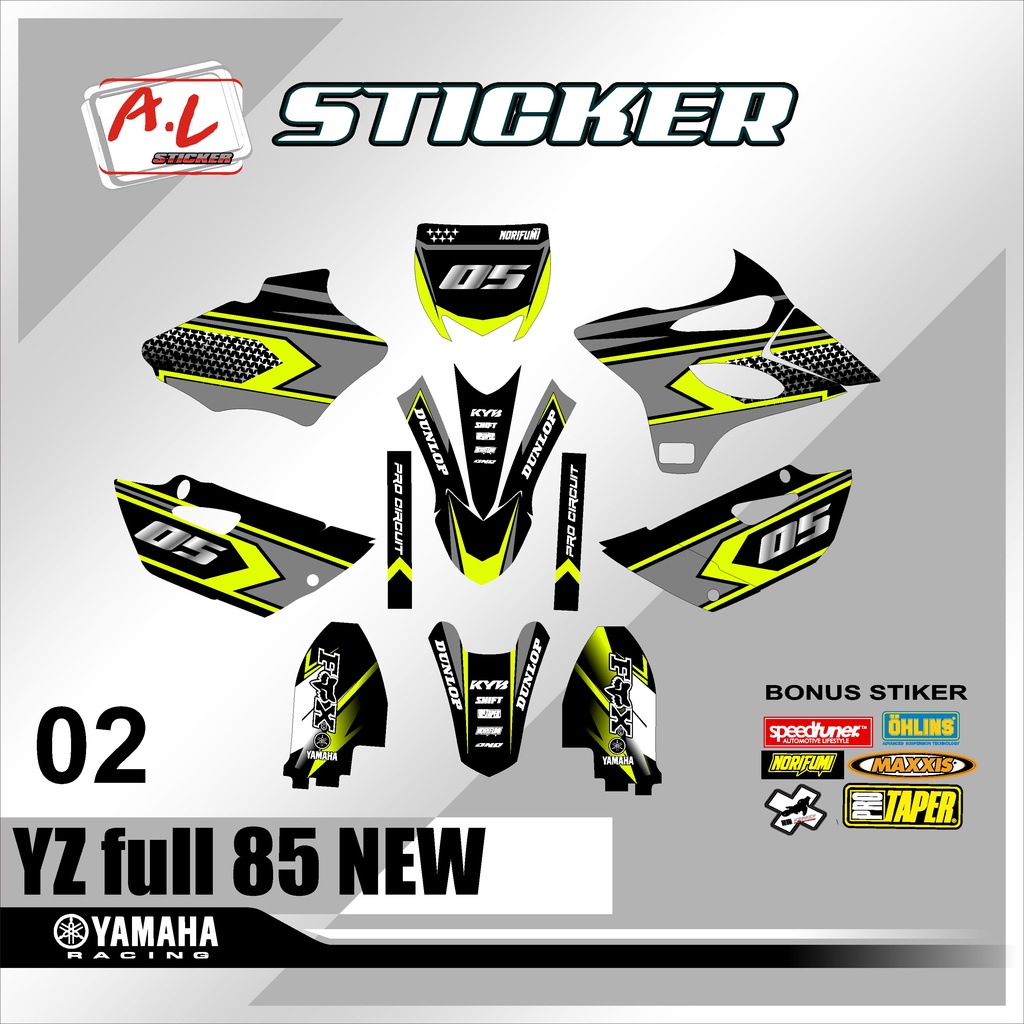 COD Sticker Striping Lis Variasi Trail Bebek Modif YZ NEW 85 FULL BODY Desain bebek modif bebek raci