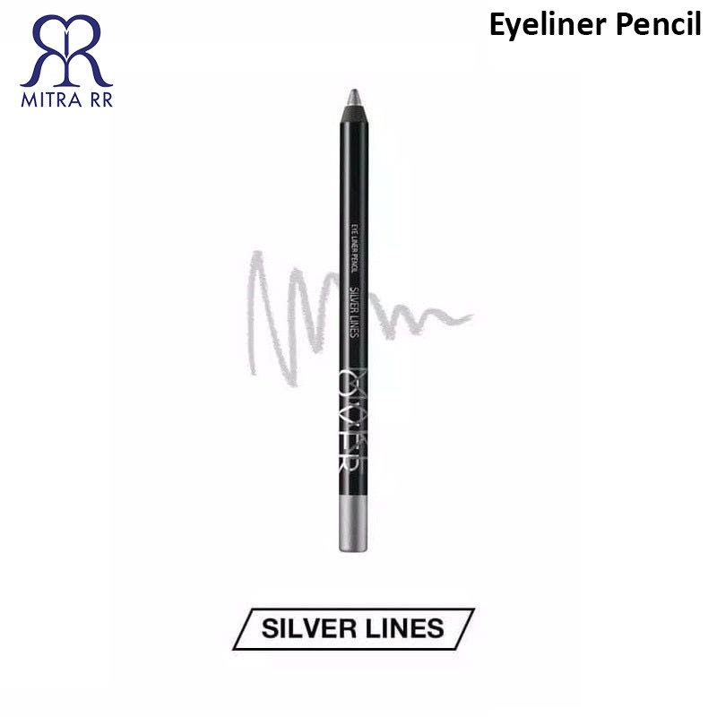 Make Over Eye Liner Pen | Eyeliner Pensil Black dan Silver White 1,2gr