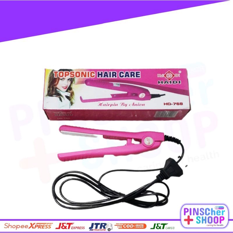 Catokan Rambut Make A Time Mini HAIDI Catok Pelurus Rambut Topsonic HD 768 Hair Care Alat Iron Straight Lurus Rebonding