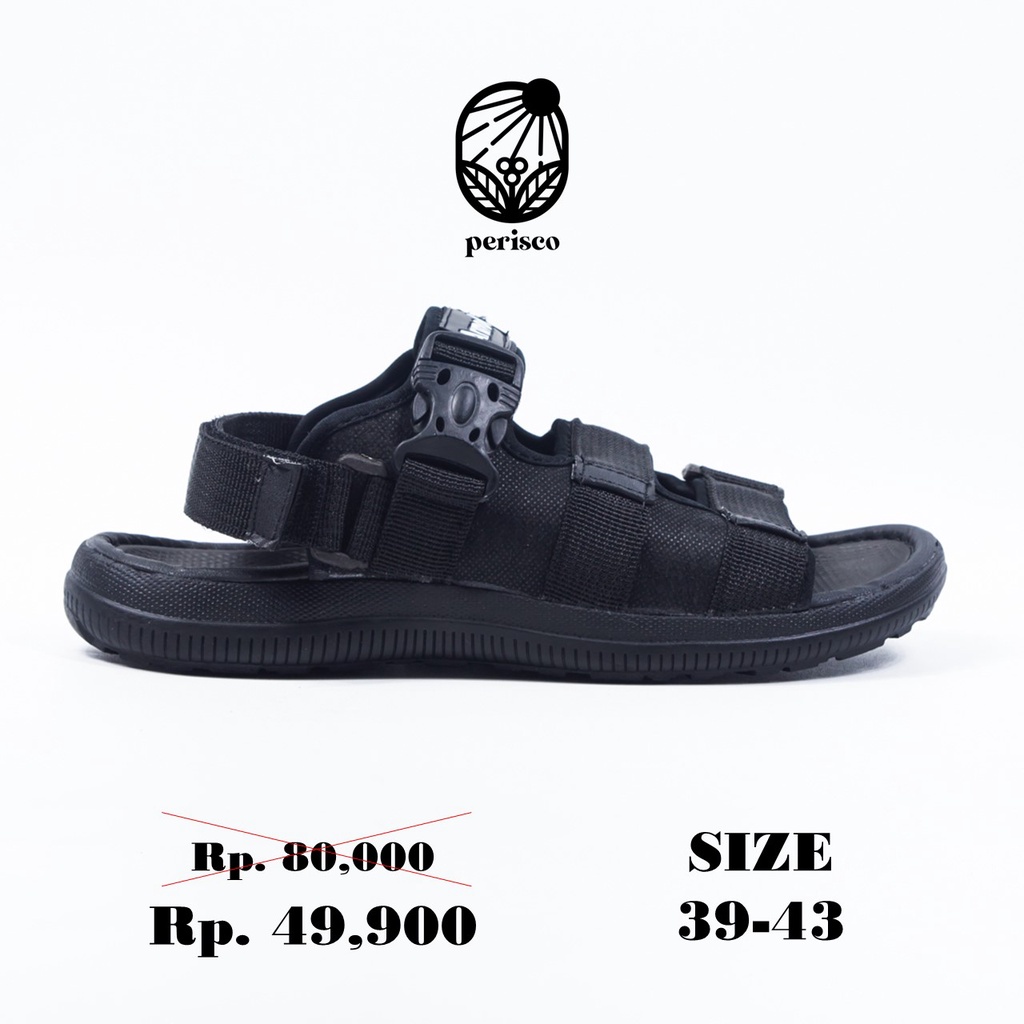 TERMURAH Sandal Gunung | Sandal Gunung Pria | Sandal Hiking | Sandal Outdoor - Hitam