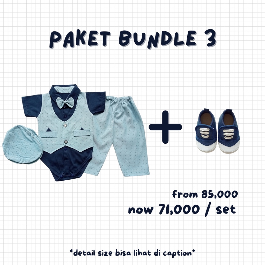 Paket bundle PROMO kado bayi baru lahir baju sepatu