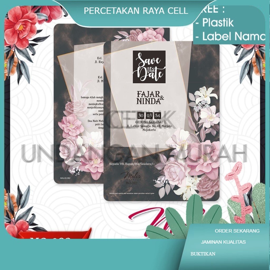 

Cetak Kartu Undangan Pernikahan Maliq 82 Desain Cantik Rustic Elegant Vintage Harga Murah Sudah Cetak
