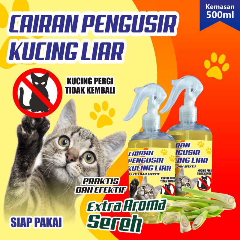 Cairan Pengusir Kucing Liar EXTRA AROMA SEREH kemasan Spray Trigger 500 ml