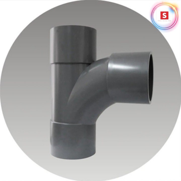 Tee Long Large Radius T Y Fitting Pipa Air Pralon 3"