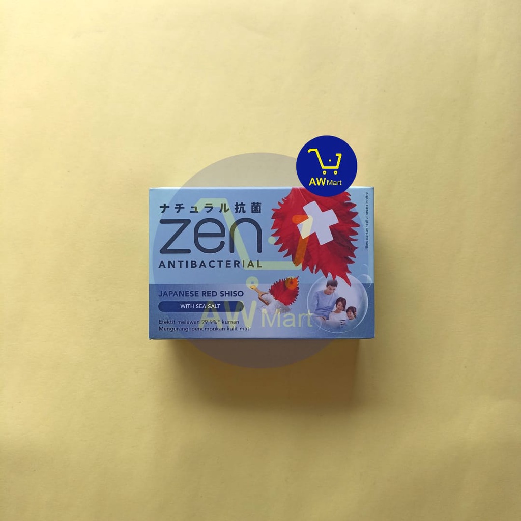 SABUN BATANG ZEN+ ANTIBACTERIAL 70GRAM - SABUN MANDI ANTIBAKTERIAL ZEN JAPANESE RED SHISO 70GRAM