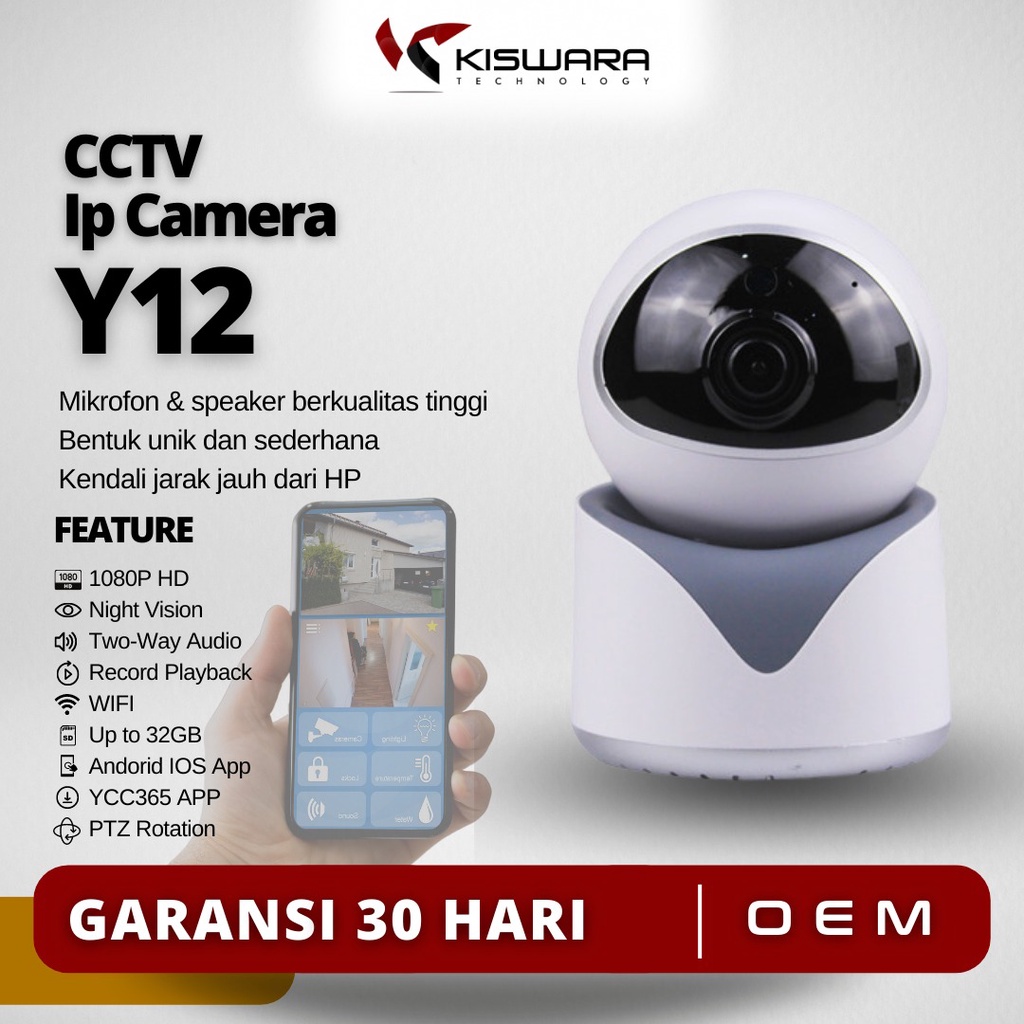 PTZ Wifi Smart Camera 1080P-2.0MP - Y12 AutoTracking [YCC365]