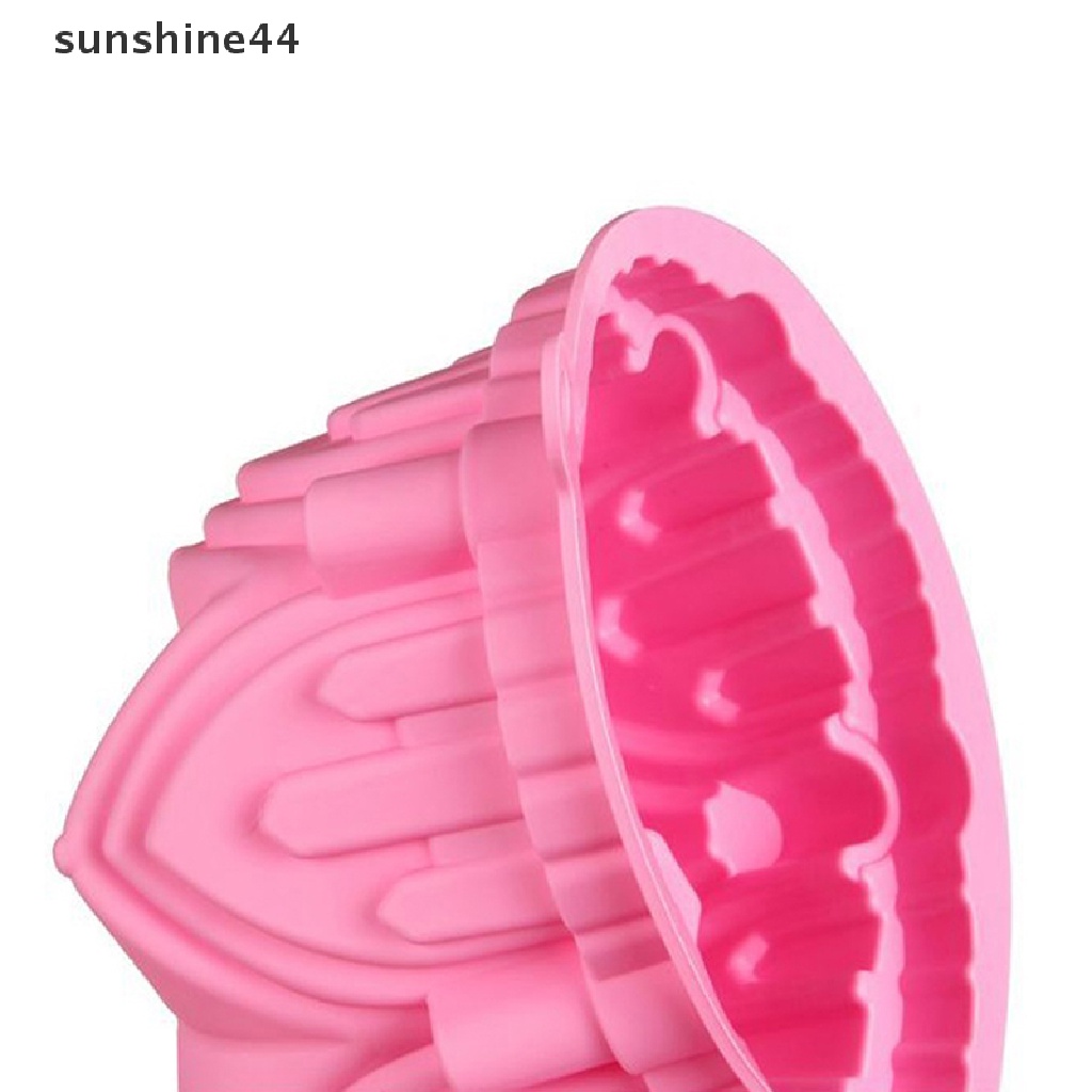 Sunshine 21.7 cm Kue Besar Cetakan Silikon Bentuk Kastil Roti Pastry Mould Baking Tool.