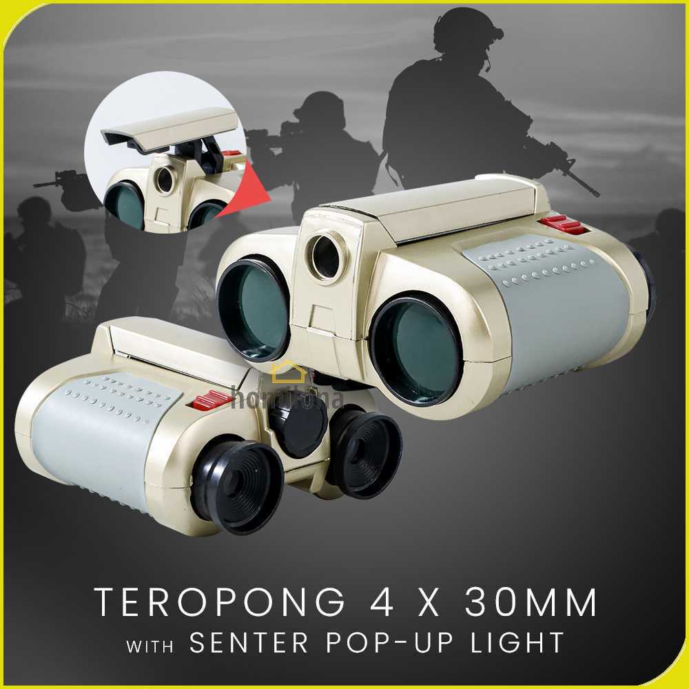 Scope Teropong 4 x 30mm Binoculars with Senter Pop-Up Light - JYW-1226