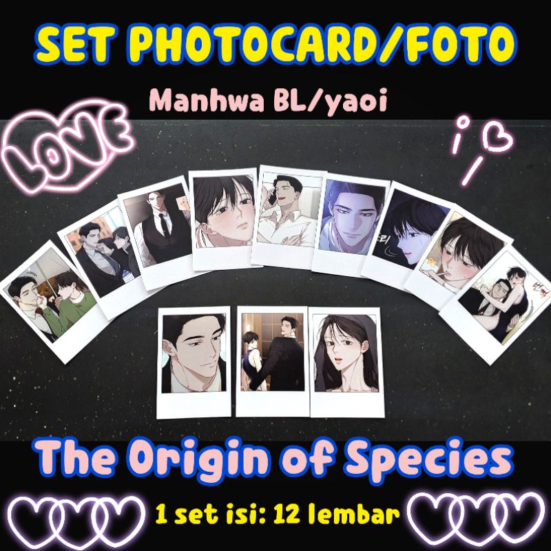 photocard/set foto manhwa The Origin of Species (bl/yaoi)