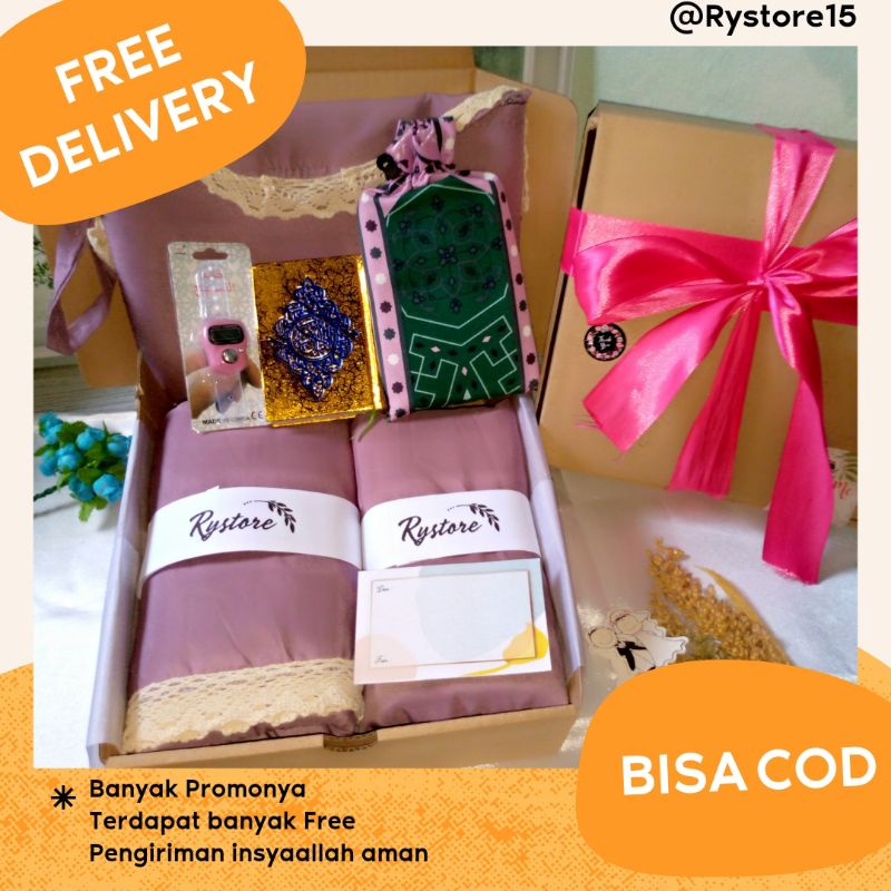 PAKET HEMPERS MUKENAH - GIFT LEBARAN KADO ULTAH KADO WEDDING SOUVENIR WISUDA MUKENAH JUMBO