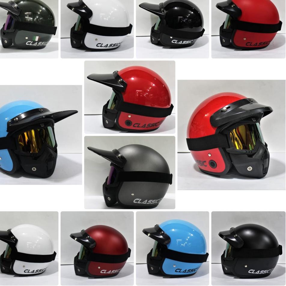 Hot Limited Helm Bogo Classic Polos Retro Diskon Dewasa Pria Dan Wanita Sni Terlaris Gogglas + Pat P