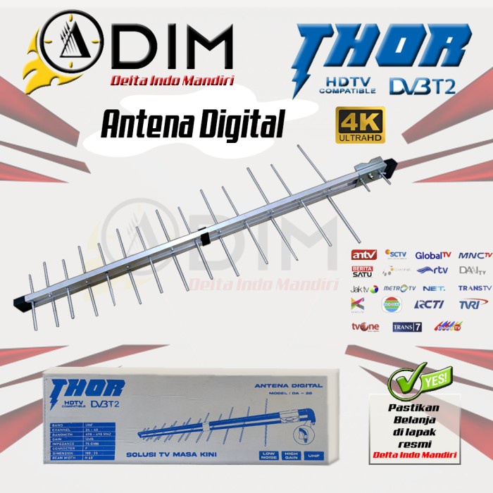 ✿ BISA COD✿ ANTENA TV DIGITAL OUTDOOR THOR DA-28 SMART SET TOP BOX, LCD TERBAIK