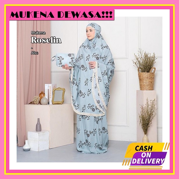 Almecca - Mukena Dewasa Daily Al-Mecca Rempel Lasercut Renda Mewah Jumbo Traveling Cantik Pusat Muke