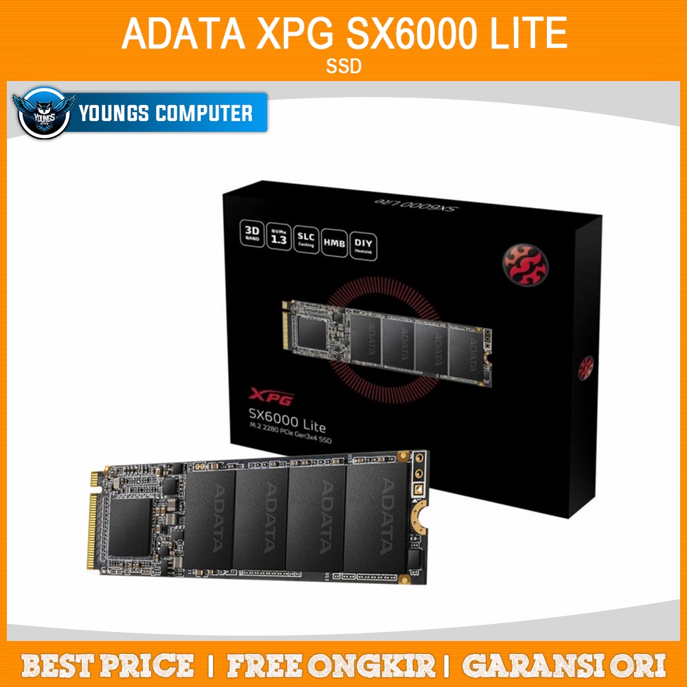 SSD ADATA XPG SX6000 LITE 1TB - PCIe Gen3x4 M.2 2280 Internal SSD NVME