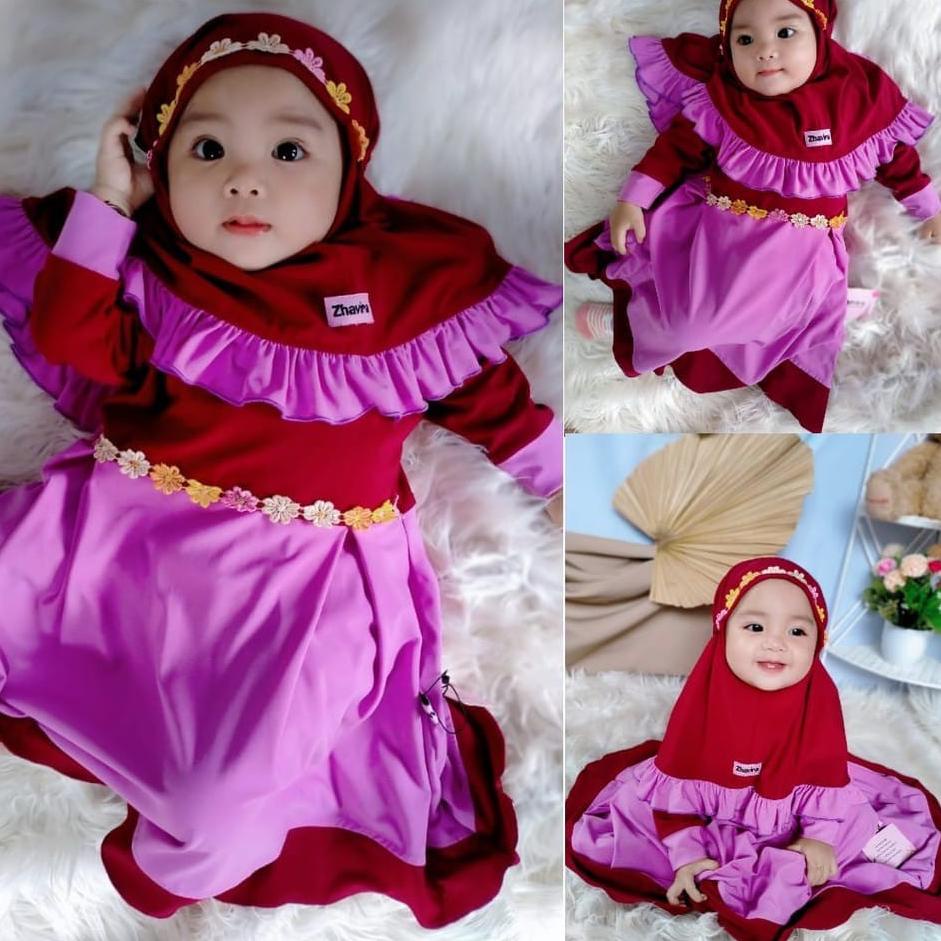 {NU.23Ja23ғ} Gamis murah pisan Gamis Daisy Syar'i gamis bayi gamis usia 0-4tahun gamis set hijab