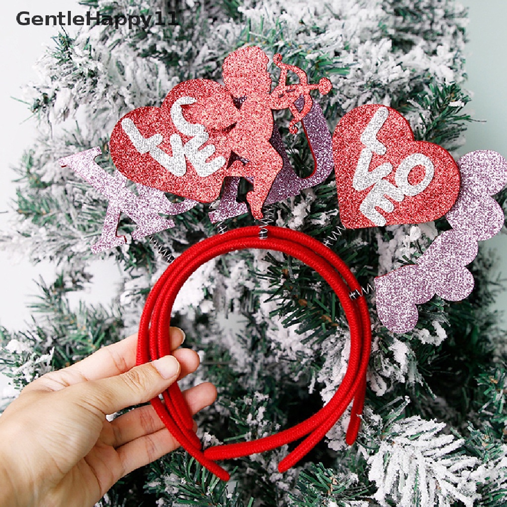 Gentlehappy 2023 Valenes Day Headband Party Decor Cinta Lucu Hairband Photo Booth Prop Aksesoris Rambut Dress Aksesoris id