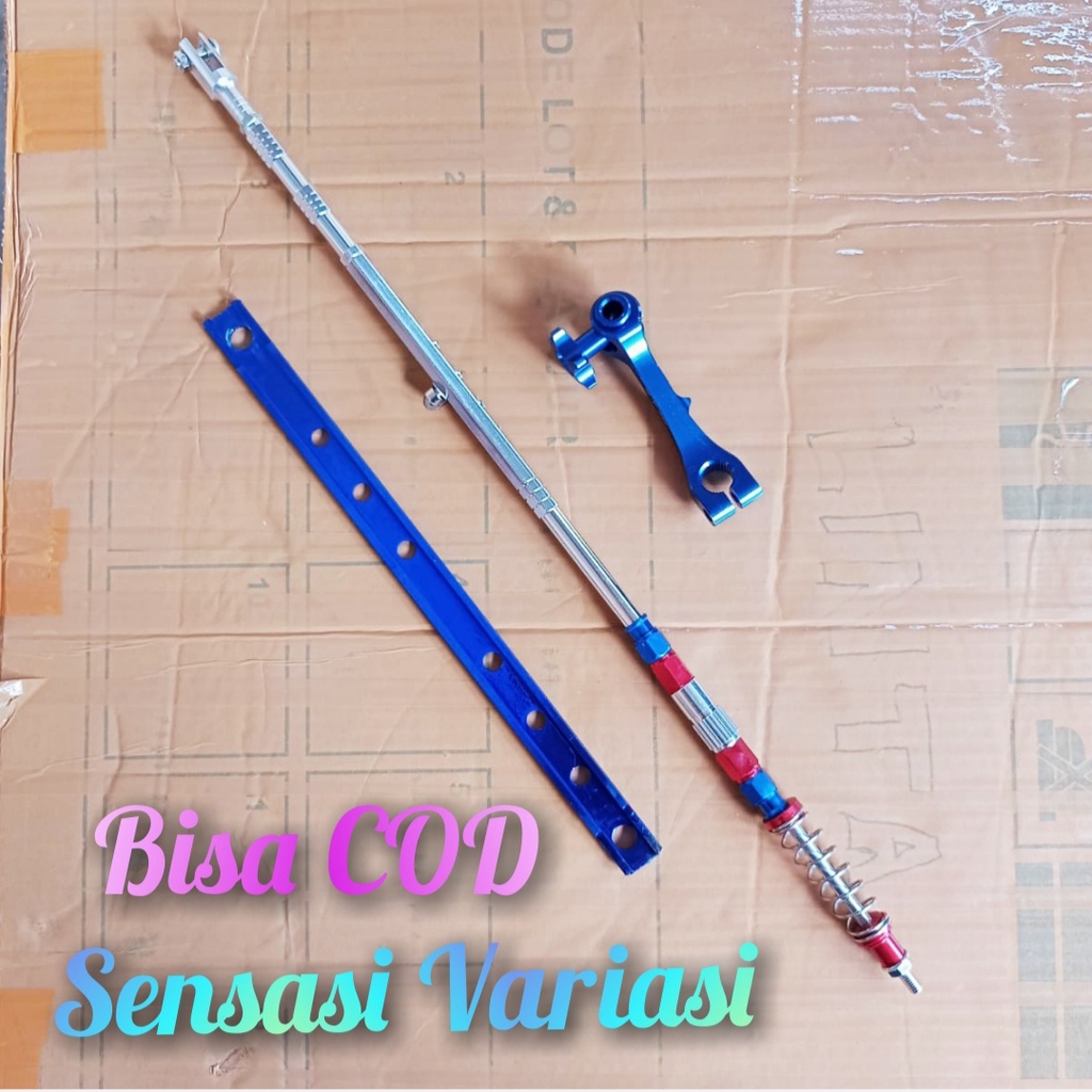 Paket Hemat Panel Rem Biru,Tiang Rem Silver+ Paha Rem Biru Tromol Belakang Bahan CNC KHUSUS untuk re