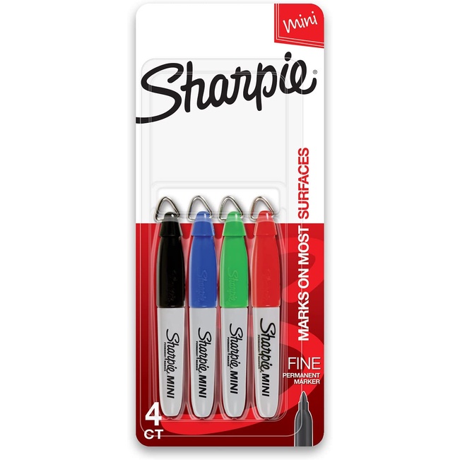 

SHARPIE Mini Permanent Markers, Spidol Sharpie Marker isi 4 ORIGINAL