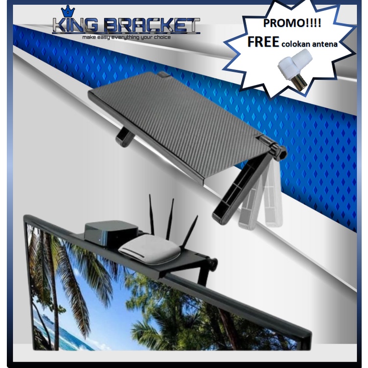 Tatakan Tv rak Tv/monitor pc serbaguna Screen Top Shelf TV/PC bracket tv breket tv braket tv