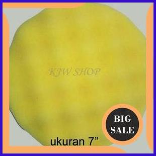 limited stock Yellow Foam Velcro Pad 7 INCH - Spon Poles Mobil Kuning 7INCH - Busa Poles Mobil 7INC