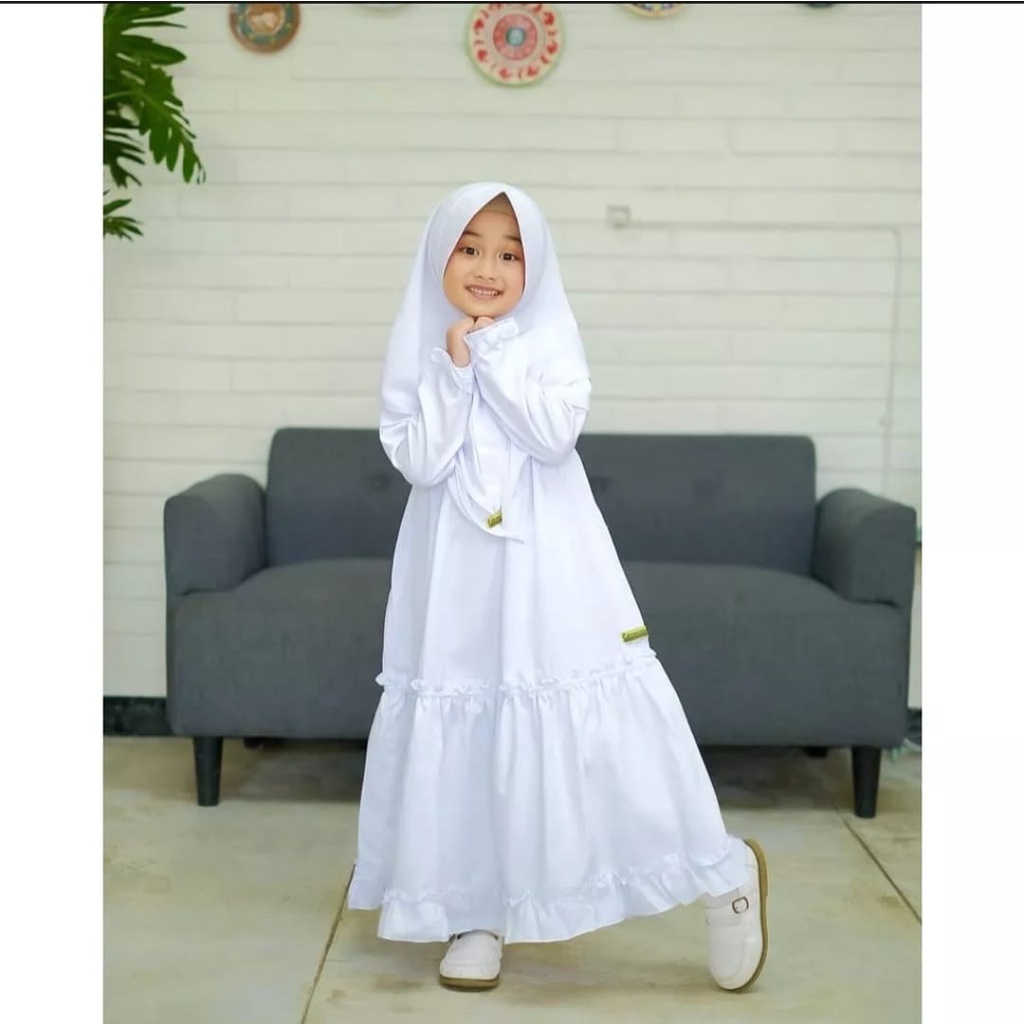 gamis anak perempuan set kerudung kekinian gamis 2022 modern lebaran mewah dres anak perempuan murah Gamis Muslim Anak Series usia 1-9 Tahun Gamis Anak Terbaru Modern Gamis Putih Anak Lebaran Gamis Putih Polos Gamis Putih Anak Gamis Manasik Haji