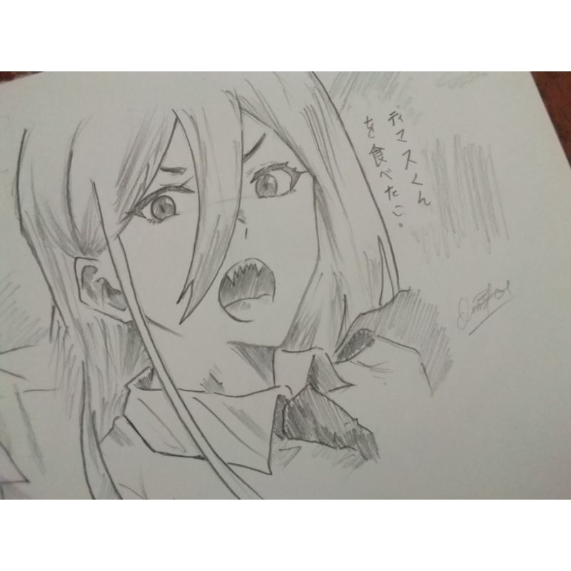

jasa gambar anime ukuran A5 full arsir custom