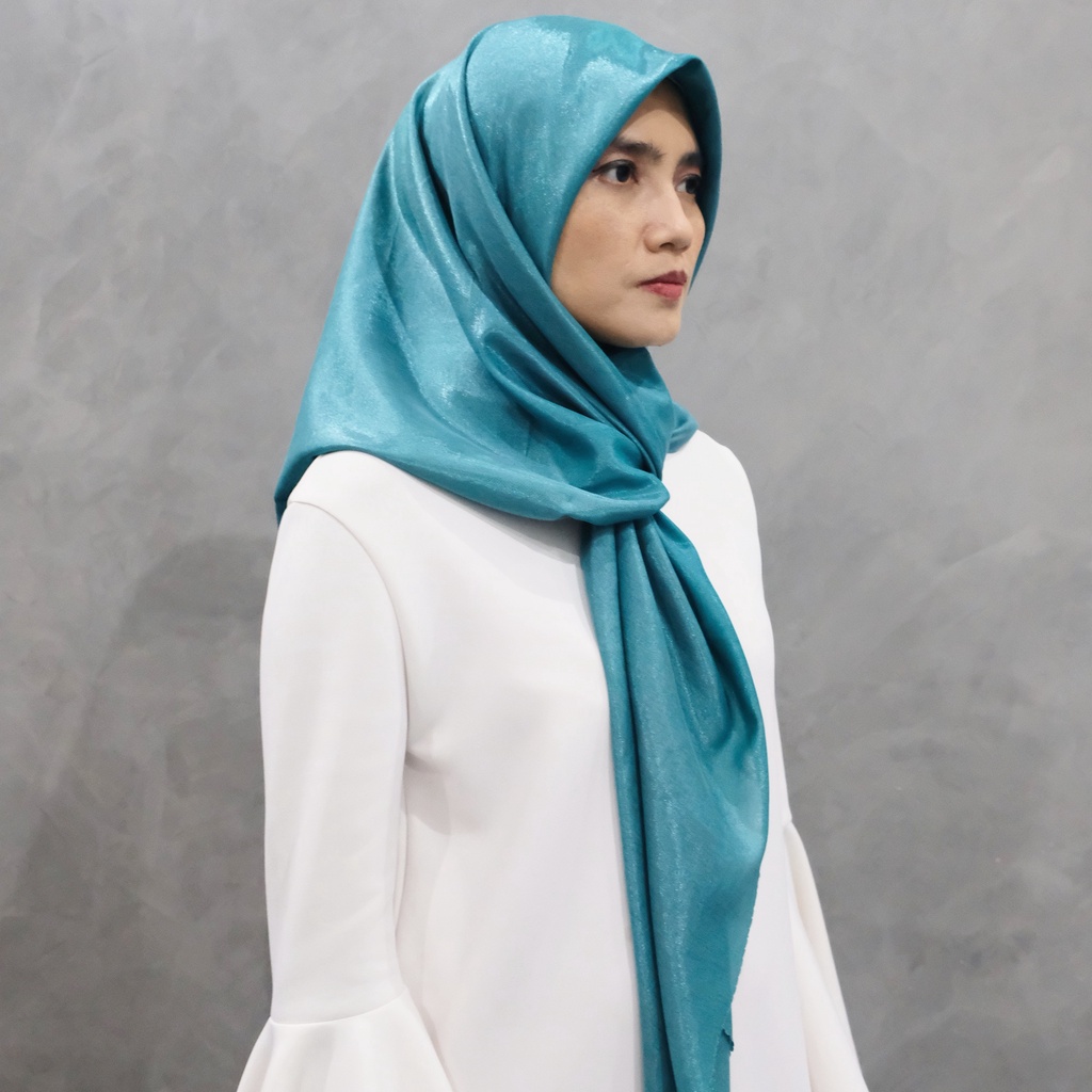 Hijab Segi Empat Sanea Hijau Tosca KAENINA