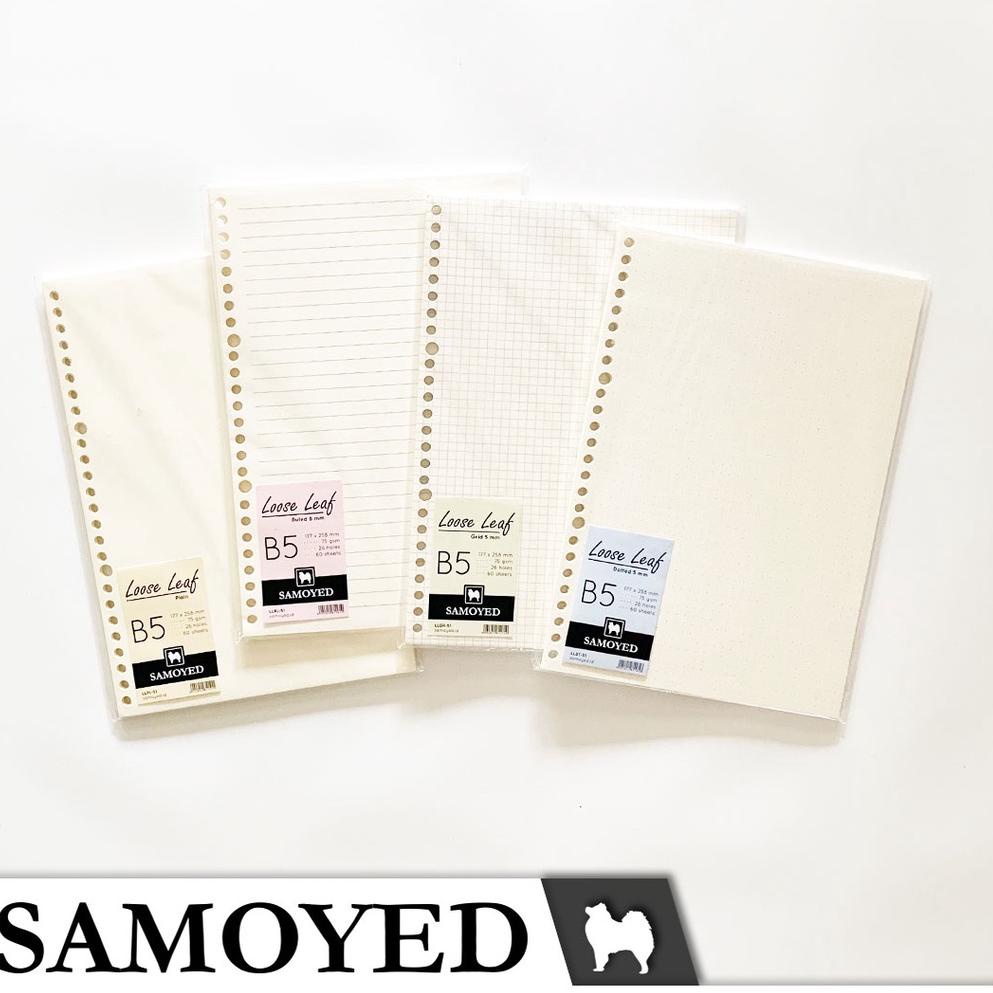 

Loose Leaf B5 , 26 Holes isi 60 Lembar Samoyed LL-51 Plain Ruled Grid Dotted Polos Garis Kotak Titik CZGM04692