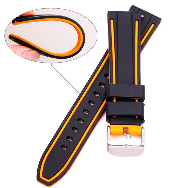 Strap tali jam tangan rubber karet silikon silicon silicone quick release   kwalitas terbaik sudah termasuk pen geser 20mm 22mm 24mm 20 mm 22 mm 24 mm