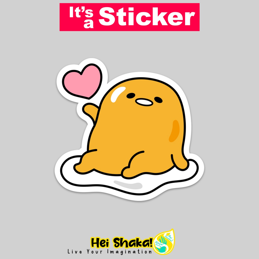 

Stiker Gudetama Love Sticker Tempelan Lucu Imut Bahan Vinyl Anti Air
