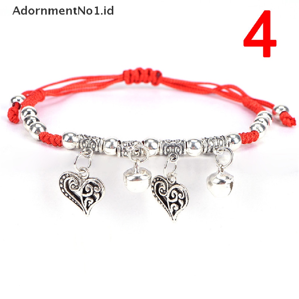 [AdornmentNo1] Fashion Wanita Beruntung Buatan Tangan Tali Anyaman Paduan Adjustable Gelang Bangle [ID]