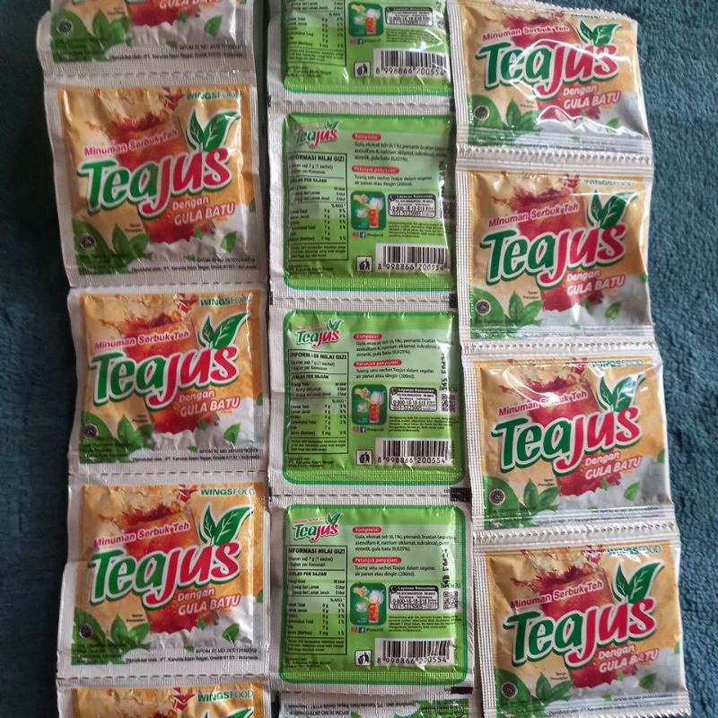

TEAJUS 1 renceng 10pcs rasa gula batu