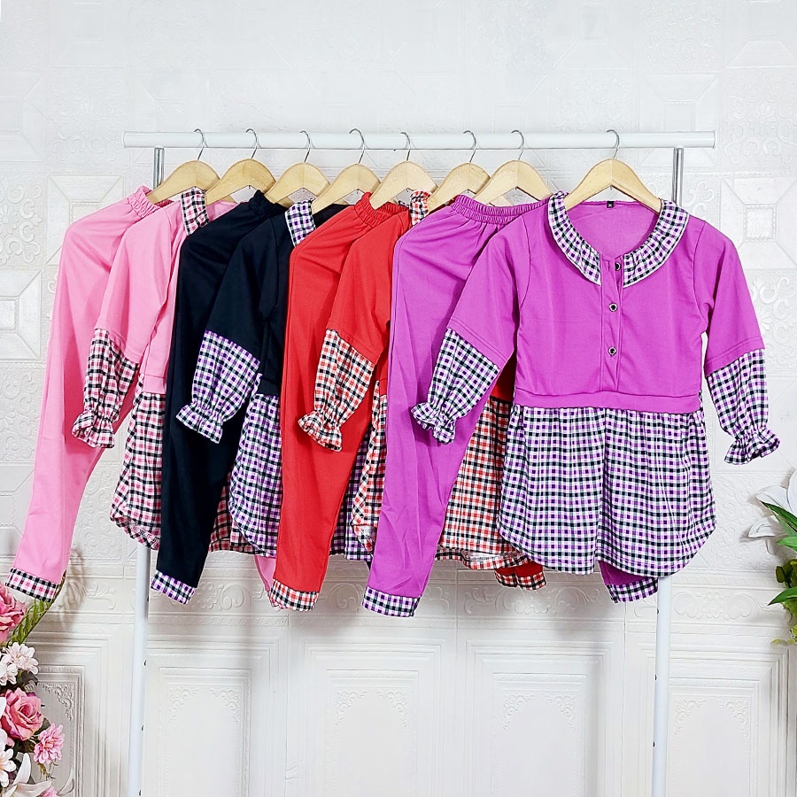 CINTARY RAMADHAN SETELAN ANAK PEREMPUAN TUNIK SET CELANA PANJANG 2-13 tahun GL FASHION