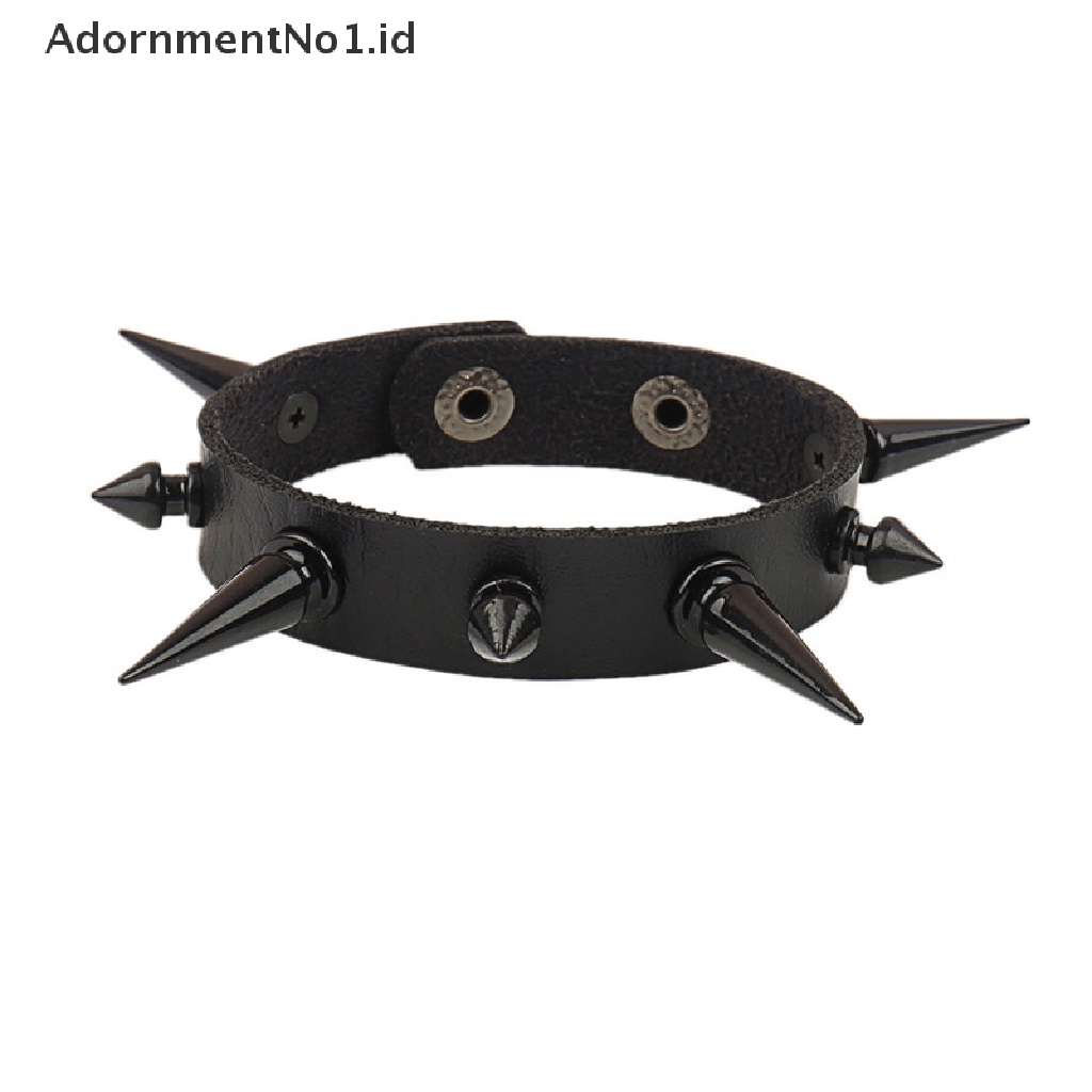 [AdornmentNo1] Gelang Punk Goth Gadis Cowok Bangle Studded Rock Wristband Cosplay Perhiasan Hadiah [ID]