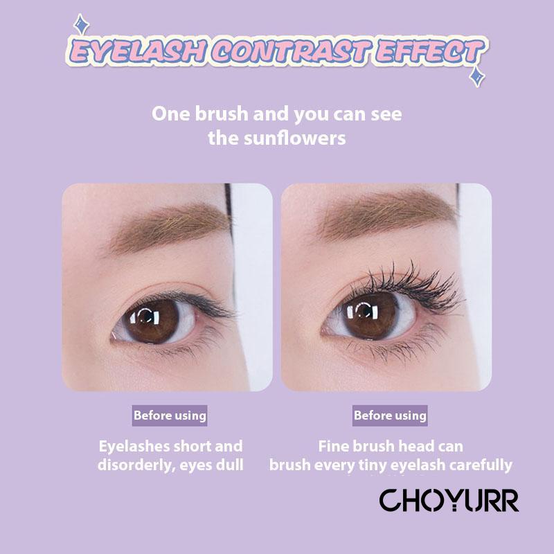 【COD】Mascara Waterproof Mascara Hitam Mascara Slim Long Curly Fine Head Small Brush Head Quick-Drying Korean Original-CH