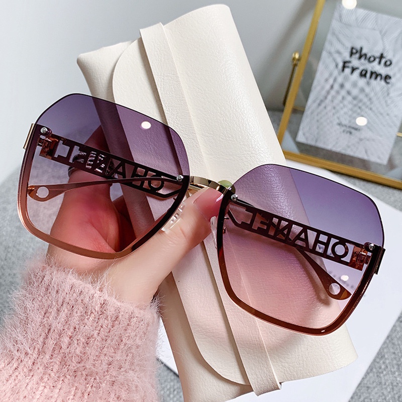 Kacamata Hitam Fashion Square Shades Untuk Wanita/Pria Eyewear