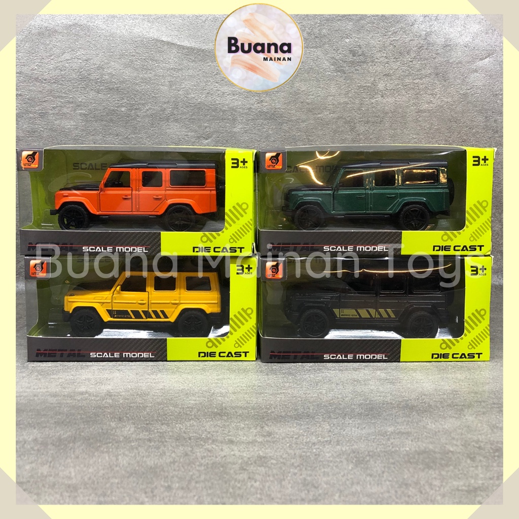 DIECAST METAL SCALE MODEL JEEP G-CLASS MAINAN MOBIL MOBILAN ANAK COWO G-WAGON BENZ