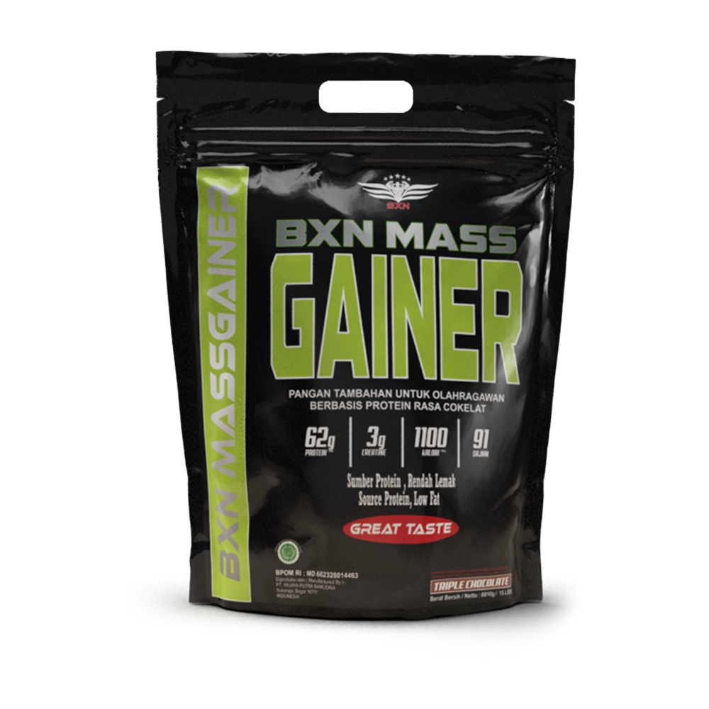 BXN XTREME MASS GAINER 15 LBS BPOM + HALAL MUI SUSU FITNESS ON GYM