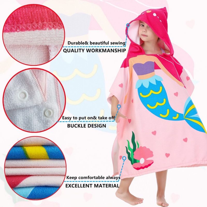 Handuk Mandi Anak Handuk Kimono Anak Handuk Renang Anak Baju Handuk Mandi Topi Karakter