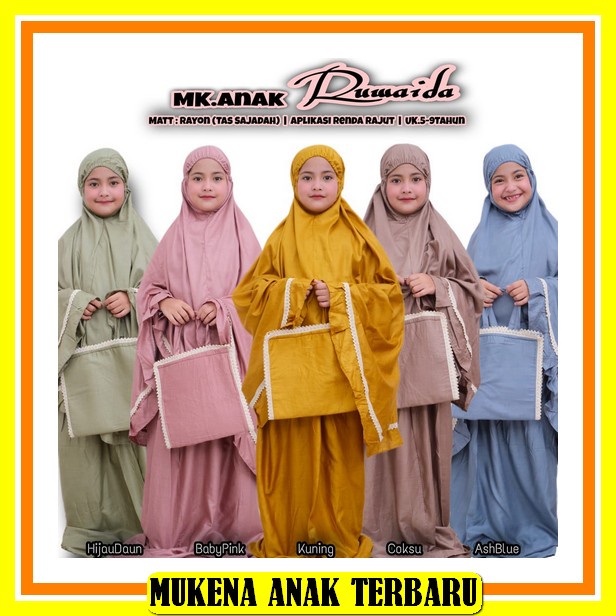 Mukena Anak Travel Model Terbaru Lebaran 2022 - Mukena Anak Perempuan Tutu Brukat Tsurayya By Labell