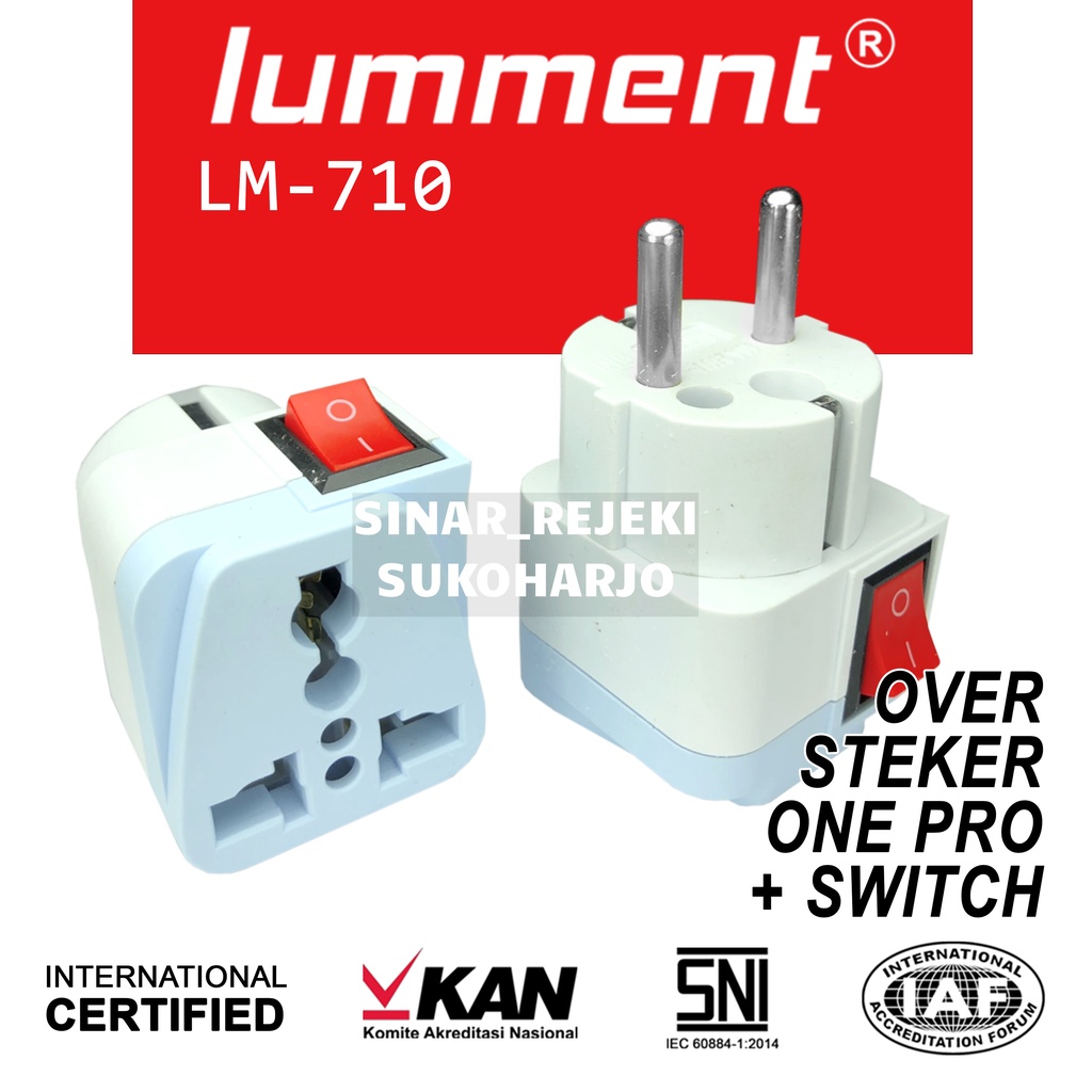 Lumment Over Steker + Switch One Pro Adaptor Kaki 3 ke 2 Travel Adapter Universal Steker One Pro