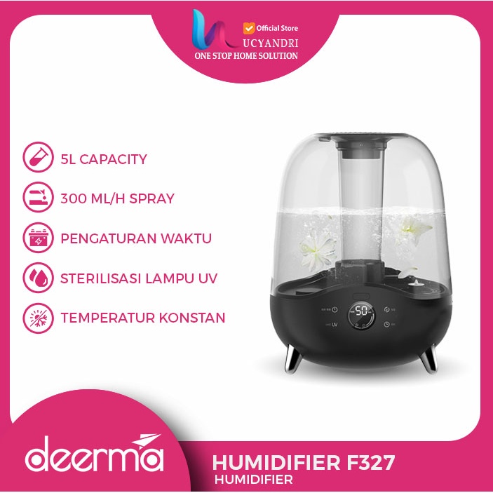 Humidifier UV Sterilizer Deerma F327 Air Ultrasonic Pelembab Udara NEW