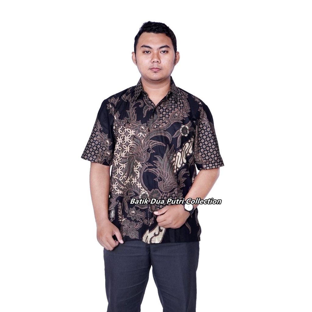 Couple Batik Dress Wanita Kemeja Pria Lengan Pendek Batik Dua Putri