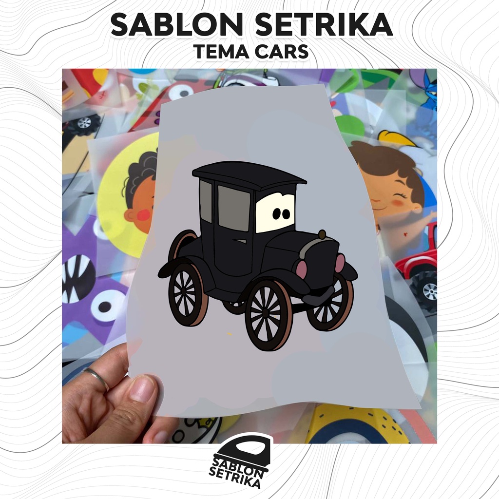 SABLON SETRIKA SABLON DTF PRINTING TEMA CARS