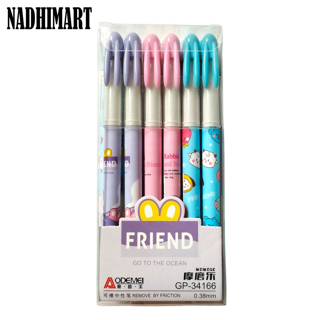 AODEMEI ERASABLE PEN / PULPEN BISA DIHAPUS MOTIF BT21 / BP AODEMEI GP-34166 ER (12/2304)