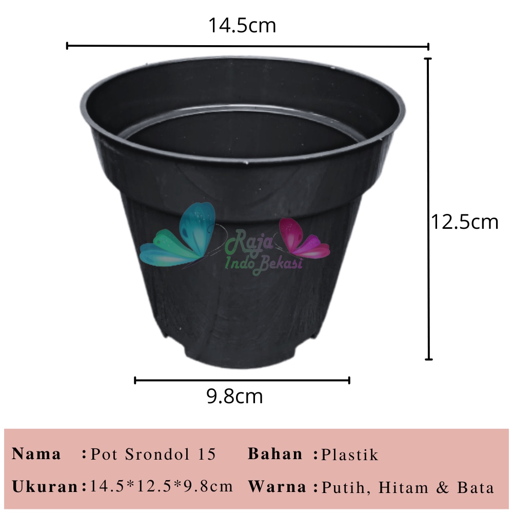 Rajaindobekasi Lusinan 12PCS Pot Tinggi Srondol 15 Putih Hitam Merah BataTerracota Terracotta Merah Coklat - Pot Tinggi Usa Eiffel Effiel 18 20 25 Pot Tinggi Tirus 15 18 20 30 35 40 50 Cm Pot Bunga Plastik Lusinan Pot Tanaman Pot Bibit Besar Mini Kecil