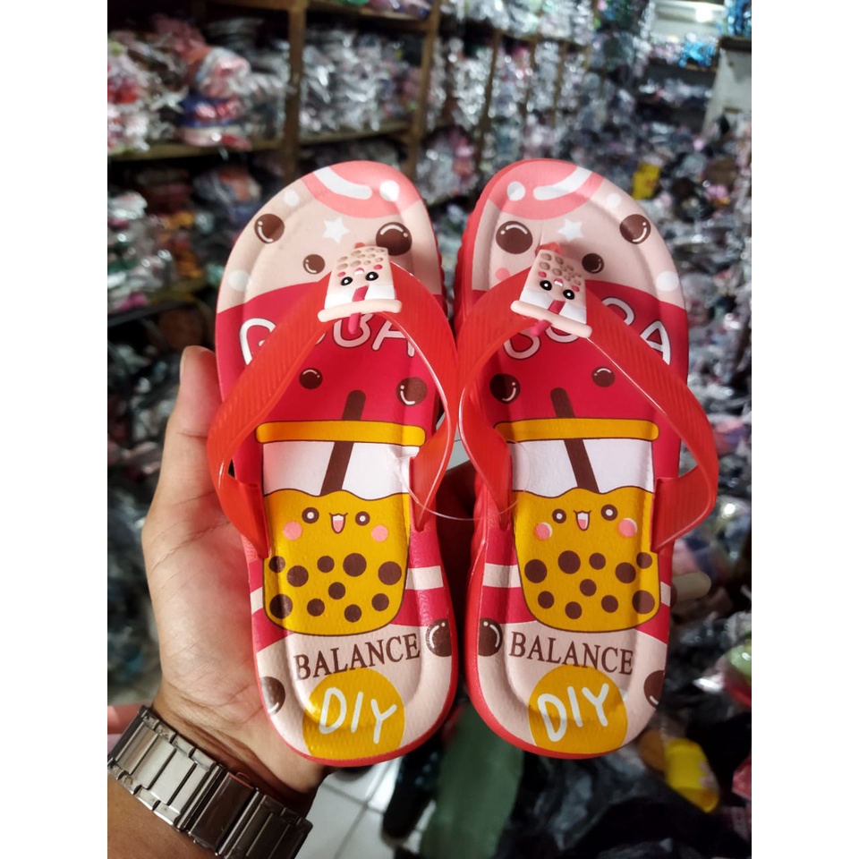 SANDAL JEPIT ANAK JELLY BT21 KARAKTER DARI BTS / BOBA 669-63 UK 24/35