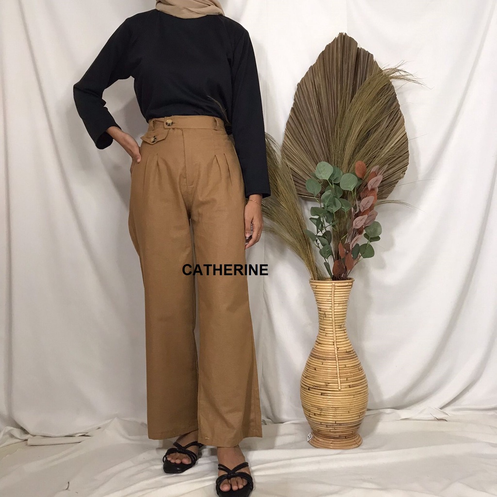 CELANA LINEN ANGEL 885/CELANA LOOSE PANTS/CELANA HIGHWAIST